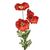 POPPY RED 3 HEADS + 2 BUDS